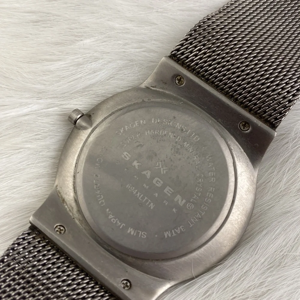 Skagen Denmark Titanium Blue Face Stainless Steal Watch Water Resistant - Picture 4 of 5